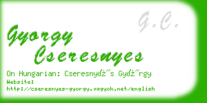 gyorgy cseresnyes business card